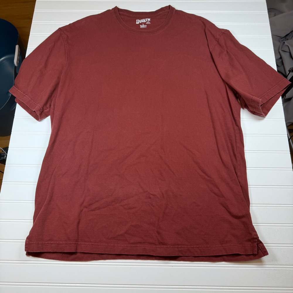 Duluth Trading Co Mens Longtail T Relaxed Fit Cotton Shirt Lot of 2 Reds L - Picture 7 of 8